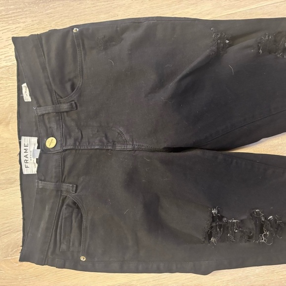 FRAME Denim Le Skinny de Jeanne Ripped Jeans black - Picture 9 of 13